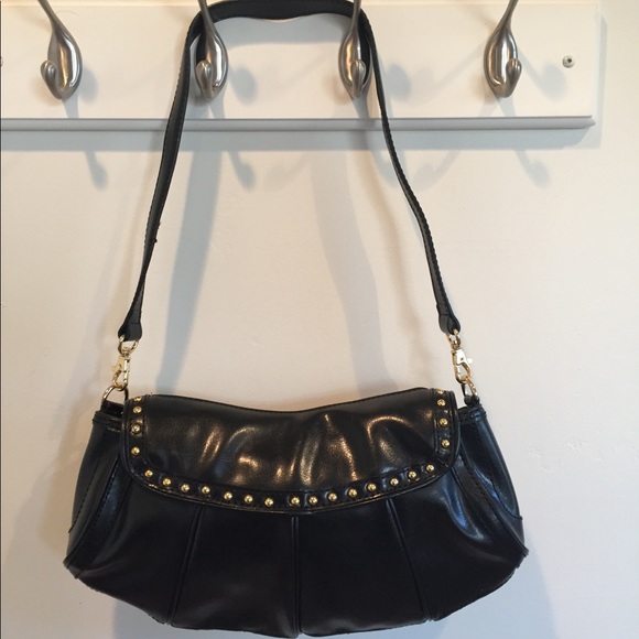 Max New York studded black leather shoulder bag - Picture 6 of 7